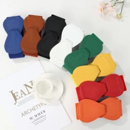 Fashion Women Stretch Waistband Bow Waistband Elastic Wide Hook Belt Dress Coat Clothing Decoration Belt
