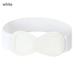 Fashion Women Stretch Waistband Bow Waistband Elastic Wide Hook Belt Dress Coat Clothing Decoration Belt