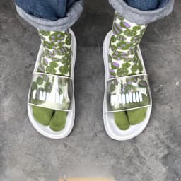 Japanese Multi-Color Jacquard Carrot Chestnut Flower Literary Cute Two-Toe Socks Middle Tube Tabi Split Toe Socks Tide Socks