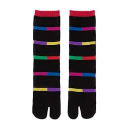 Japanese Multi-Color Jacquard Carrot Chestnut Flower Literary Cute Two-Toe Socks Middle Tube Tabi Split Toe Socks Tide Socks