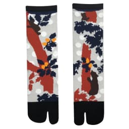 Japanese Multi-Color Jacquard Carrot Chestnut Flower Literary Cute Two-Toe Socks Middle Tube Tabi Split Toe Socks Tide Socks