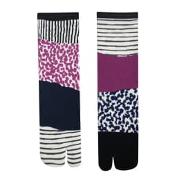 Japanese Multi-Color Jacquard Carrot Chestnut Flower Literary Cute Two-Toe Socks Middle Tube Tabi Split Toe Socks Tide Socks