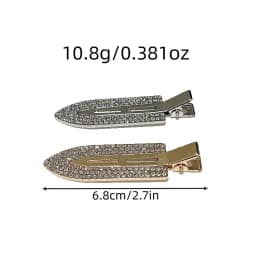 European-american wind alloy rhinestone traceless hairpin female  duck mouth clip headdress net red girl side clip hairpin