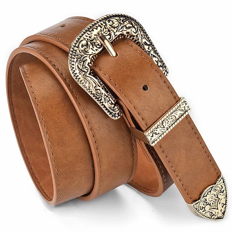 Women'S Belt Vintage Carved Needle Buckle Men'S Belt Punk Hip Hop Rock Style Jeans Pu Leather Belt Cheap Belt