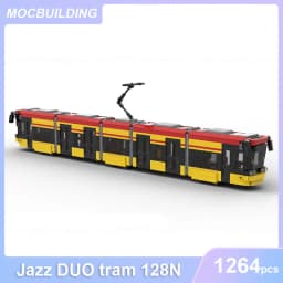 Train Model Swing Tram 120Na V02 Moc Building Blocks Diy Assemble Bricks Traffic Educational Creative Display Toys Gifts