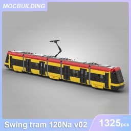 Train Model Swing Tram 120Na V02 Moc Building Blocks Diy Assemble Bricks Traffic Educational Creative Display Toys Gifts