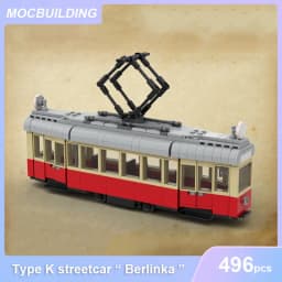 Train Model Swing Tram 120Na V02 Moc Building Blocks Diy Assemble Bricks Traffic Educational Creative Display Toys Gifts