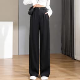 Women'S Loose Spring Summer 2026 New High Waist Wide Legs Slim Casual Trousers Korean Fashion Trend Female Suit Straight Pants