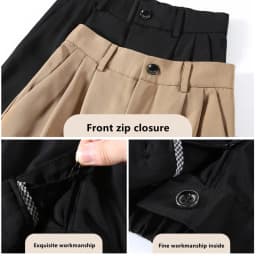 Women'S Loose Spring Summer 2026 New High Waist Wide Legs Slim Casual Trousers Korean Fashion Trend Female Suit Straight Pants