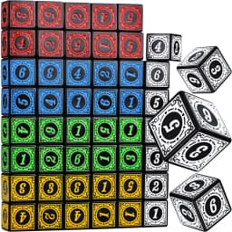 10PCS/Set Acrylic Dice Set D6 Carved Pattern Polyhedron Dice 6-sides Game Dice for RPG Dungeons and Dragons Board Game