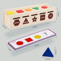 Montessori Wooden Toys for Kids Sensory Sorting Exercise Box Color Shape Matching Puzzles Early Learning Educational Toys