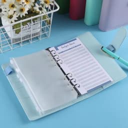 A6 PU Leather Budget Binder Notebook Cash Envelopes System Set with Binder Pockets For Money Budgets Saving Bill Organizer Gifts
