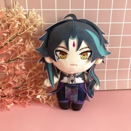 20cm Genshin Impact Xiao Plush Dolls With Clothes Soft Cute Doll Toys Cosplay Game Accessories Gift