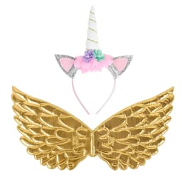 Unicorn Headband Fairy Angel Wings Kids Gift Girls Rainbow Unicorn Birthday Party Decoration Cosplay Props Supplies Baby Shower