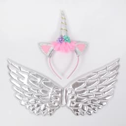 Unicorn Headband Fairy Angel Wings Kids Gift Girls Rainbow Unicorn Birthday Party Decoration Cosplay Props Supplies Baby Shower
