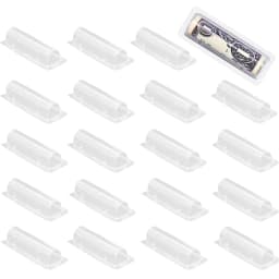 50Pcs Plastic Dome Lip Balm Money Card Holder Clear Cash Pouch Plastic Cards Domes Lip Balm Window Holder For Money Cash