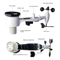 Ecowitt WS69 7-in-1 Wireless Solar Powered Outdoor Weather Sensor for Home Garden Farm, Sensor Only, Can't be Used Alone