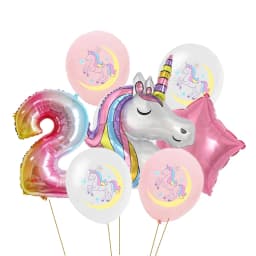 0-9 years old Birthday Decorations Unicorn Birthday Party Supplies Kit for Baby Shower Birthday Party unicorn theme party
