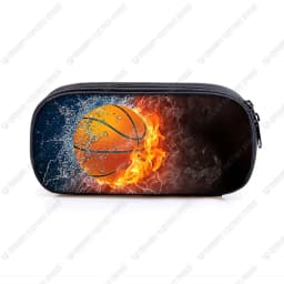 Basketball Print Cosmetic Case Pencil Bags Boys Stationary Bags Kids Pencil Box Children School Supplies Case Bag Gift