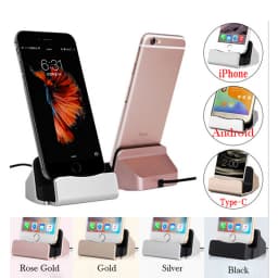 USB Cable Sync adapter Charger Dock For iPhone 12 mini 11 Pro Max SE 2020 Poco X3 M3 F3 5G Type C Stand Holder Charging Station