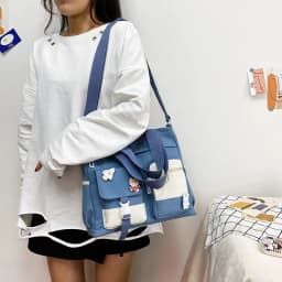 New Designer School Handbag Messeng Bag For Youth Teen Girls Tote Shoulder Bag Large Capacity Nylon Women Crossbody Bag Satchels