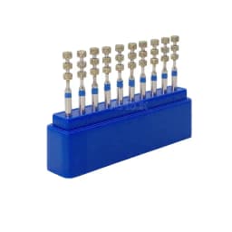 10pcs/Box Dental FG Diamond Burs For High Speed Handpiece Preparation Depth Marking Medium Grit 1.6mm EX-57
