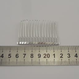 20PCS Various Sizes Silver Plain Twisted Wires Metal Comb for DIY Bridal Taira Crown Hair Accessories Lead Free Nickel Free