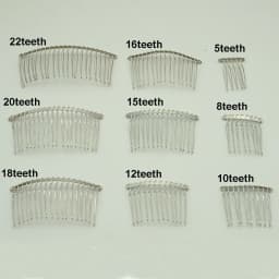 20PCS Various Sizes Silver Plain Twisted Wires Metal Comb for DIY Bridal Taira Crown Hair Accessories Lead Free Nickel Free