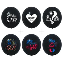 36-inch Black Gender Reveals Balloon Boy or Girl Boys and Girls Set Up Large Balloons