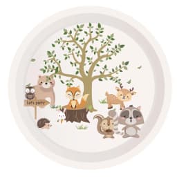 Woodland Animal Disposable Tableware Wild Forest Bear Fox Plate Cup Napkin Jungle Safari Happy Birthday Party Decor Kid Boy Girl