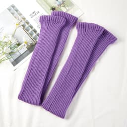 75cm Purple Autumn And Winter New Yoga Socks Antiskid Dance Pile Wool Knitted Female Leg Warmers Warm Guards