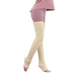 75cm Purple Autumn And Winter New Yoga Socks Antiskid Dance Pile Wool Knitted Female Leg Warmers Warm Guards