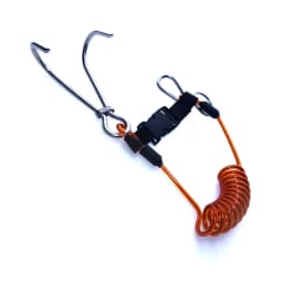 316SS Reef Drift Hook Spring Anti-Lost Rope Double End Diving Hook with Spiral Coil Lanyard Scuba Current Reef Hook