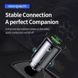 Dual USB Car Charger 48W Fast Charing USB C PD Car Cigarette Socket Lighter For iPhone Samsung Huawei Car Charger Power Adapter