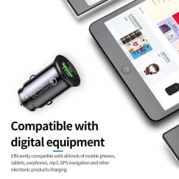 Dual USB Car Charger 48W Fast Charing USB C PD Car Cigarette Socket Lighter For iPhone Samsung Huawei Car Charger Power Adapter