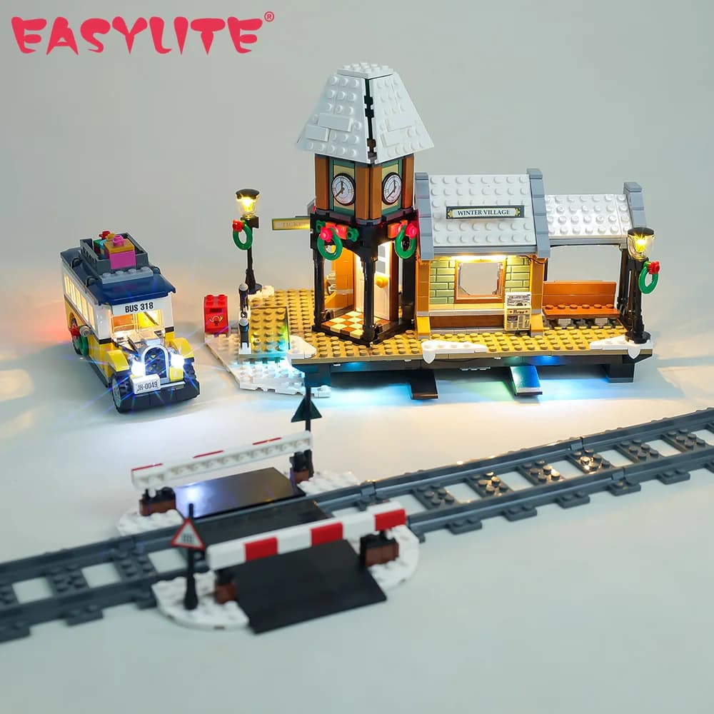 LED Light Kit For Christmas Gift 10259 Winter Village Station Series Compatible With 36011 Building Blocks Toy Lamp Set No Model