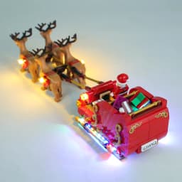 LED Light Kit For Christmas 40499 Santa's Sleigh Reindeer Bricks Toys Collectible Building Blocks Collectible Lamp Set No Model