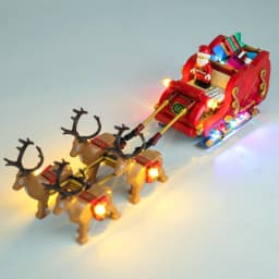 LED Light Kit For Christmas 40499 Santa's Sleigh Reindeer Bricks Toys Collectible Building Blocks Collectible Lamp Set No Model
