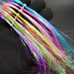 lunker tinsel fly fishing assist hooks shining line diy tieing flies