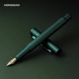 LT Hongdian 1851 Starry Hope Fountain Pen Blue Bent-nib Calligraphy Business-Grade