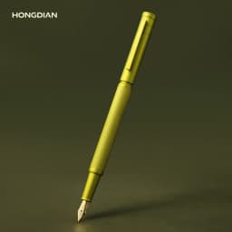 LT Hongdian 1851 Starry Hope Fountain Pen Blue Bent-nib Calligraphy Business-Grade