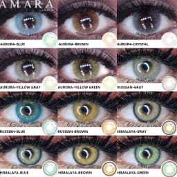 AMARA Colored Lenses Eyes 1Pair Yearly Colored Contact Lens For Eyes Beauty Contact Lenses Eye Cosmetic Color Lens Eye Makeup
