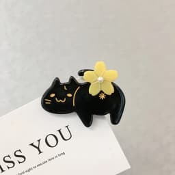 Romantic Cute Girls Hairpins New Lovely Cat Flowers Hair Clips Fashion Acetate Barrette For Women Fine Headband Hair Accessories