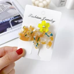 Romantic Cute Girls Hairpins New Lovely Cat Flowers Hair Clips Fashion Acetate Barrette For Women Fine Headband Hair Accessories