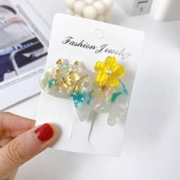 Romantic Cute Girls Hairpins New Lovely Cat Flowers Hair Clips Fashion Acetate Barrette For Women Fine Headband Hair Accessories