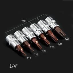 1/4 Inch Drive Hex Socket Bit Set 3mm 4mm 5mm 6mm 7mm 8mm Screwdriver Bits Hand Tools H3 H4 H5 H6 H7 H8 1/5/6pcs