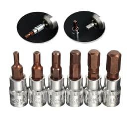 1/4 Inch Drive Hex Socket Bit Set 3mm 4mm 5mm 6mm 7mm 8mm Screwdriver Bits Hand Tools H3 H4 H5 H6 H7 H8 1/5/6pcs