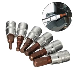 1/4 Inch Drive Hex Socket Bit Set 3mm 4mm 5mm 6mm 7mm 8mm Screwdriver Bits Hand Tools H3 H4 H5 H6 H7 H8 1/5/6pcs