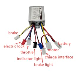 24V 36V 48V 250W 350W 500W Brush Controller Throttle Brake Kit for Electric Bike/Scooter DC Motor