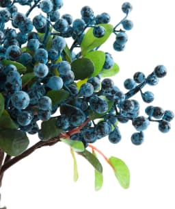 5 Pack 25CM Plastic Artificial Flowers California Berries Blueberry Fruit Fake Silk Flowers Home Decorative Party Wedding Blue
